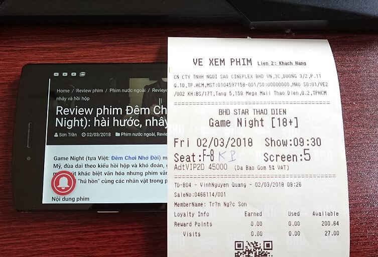 Vé xem phim Game Night