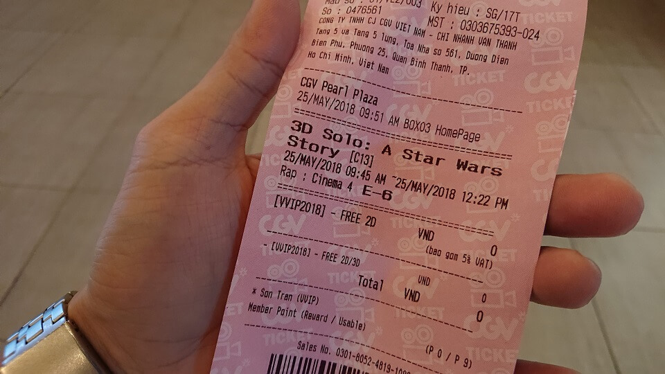 Vé xem phim Solo: A Star Wars Story