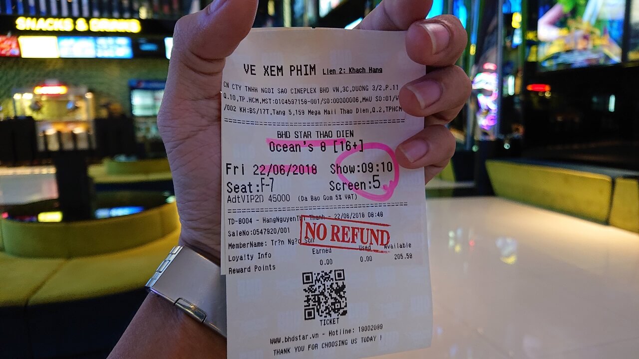 Vé xem phim Ocean's 8
