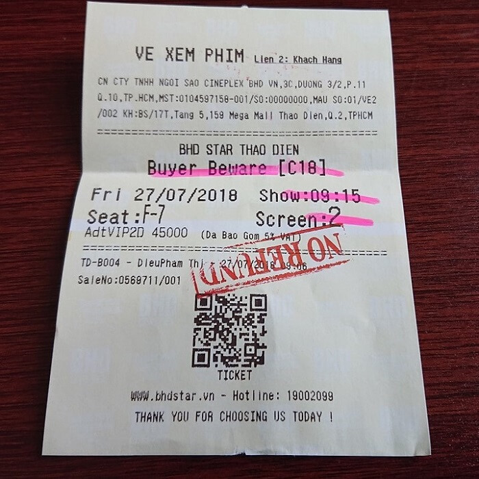 Vé xem phim Bí Mật Nhà Ma