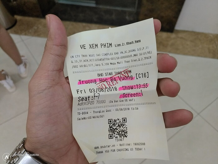 Vé xem phim Trường Học Bá Vương