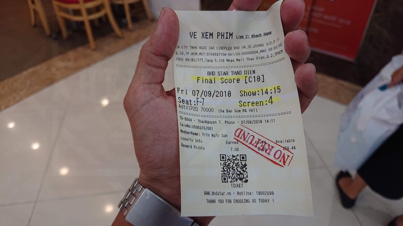 Vé xem phim Final Score (Trận Bóng Kinh Hoàng)