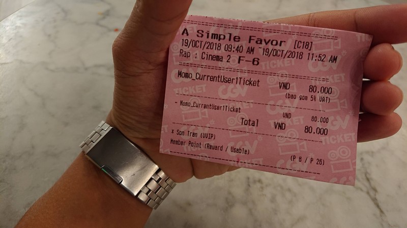 Vé xem phim - A Simple Favor (Lời thỉnh cầu bí ẩn)