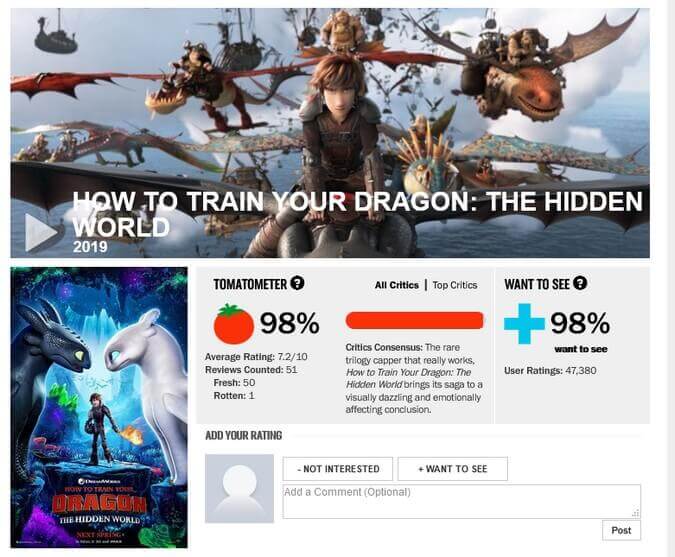 Bí Kíp Luyện Rồng 3: Vùng Đất Bí Ẩn - Rotten Tomatoes