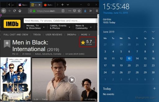 Điểm số trên IMDb của Men in Black