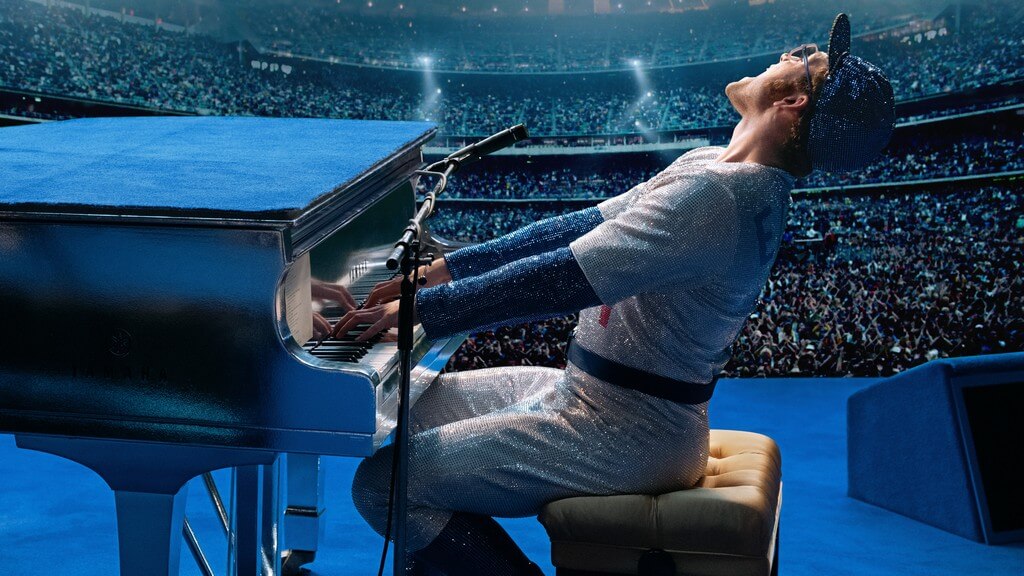 Taron Egerton in Rocketman from Paramount Pictures.