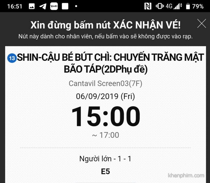 Vé xem phim Shin Cậu Bé Bút Chì