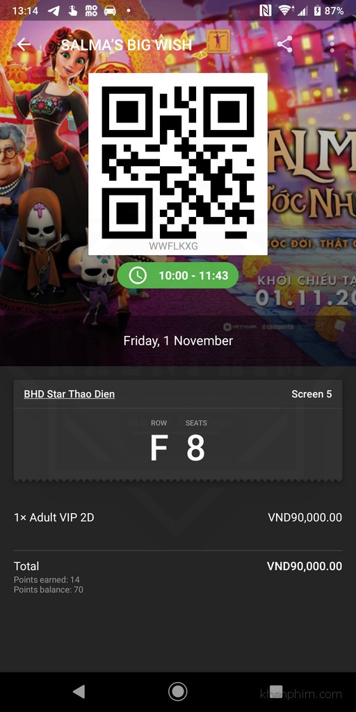 Vé xem phim Salma và điều ước nhiệm màu