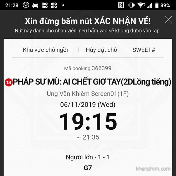 Vé xem phim Pháp Sư Mù