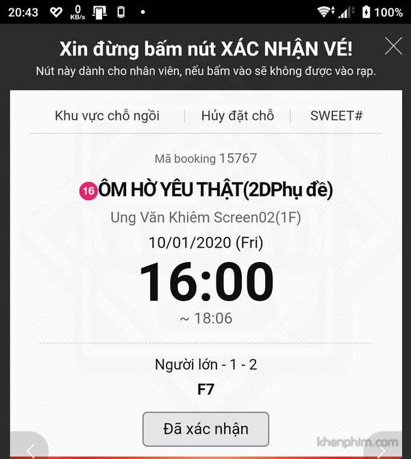 Vé xem phim Ôm Hờ Yêu Thật