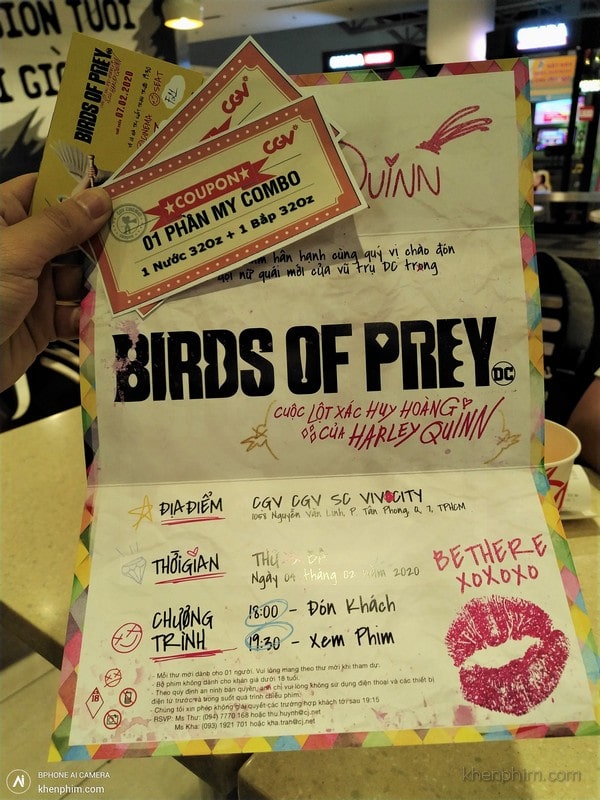 Vé xem phim Birds of Prey