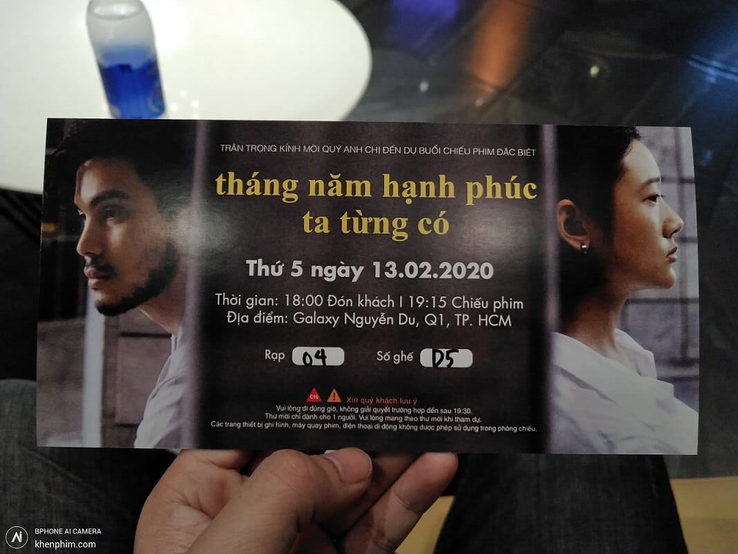 Vé xem phim Tháng Năm Hạnh Phúc Ta Từng Có