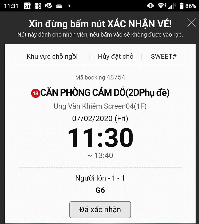 Vé xem phim The Room Căn Phòng Cám Dỗ)