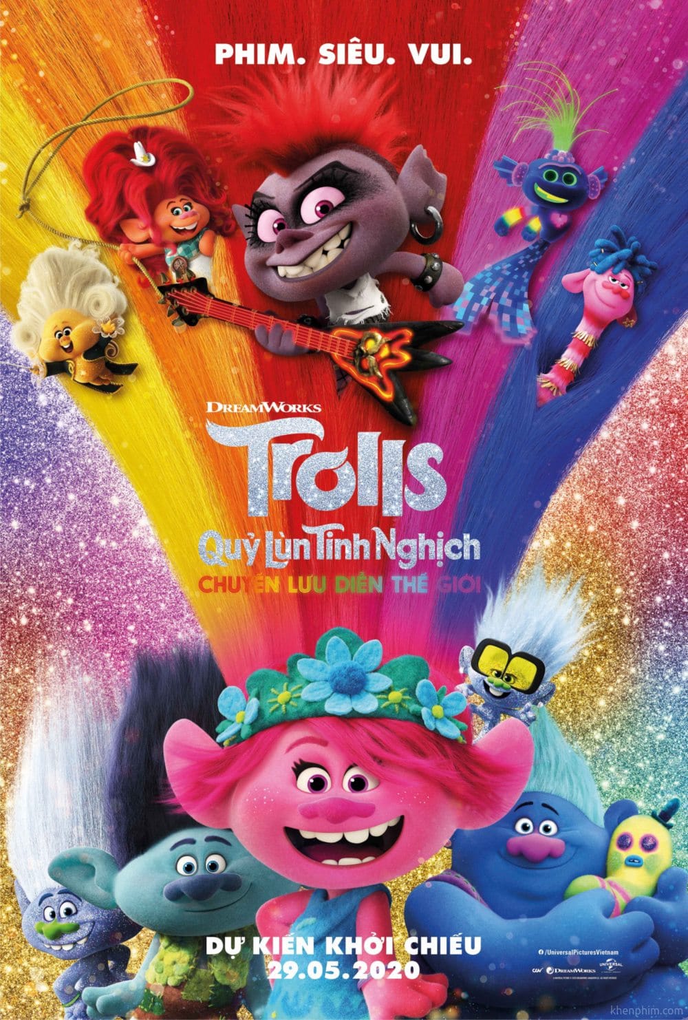 Poster phim Trolls World Tour - Quỷ Lùn Tinh Nghịch: Chuyến Lưu Diễn Thế Giới