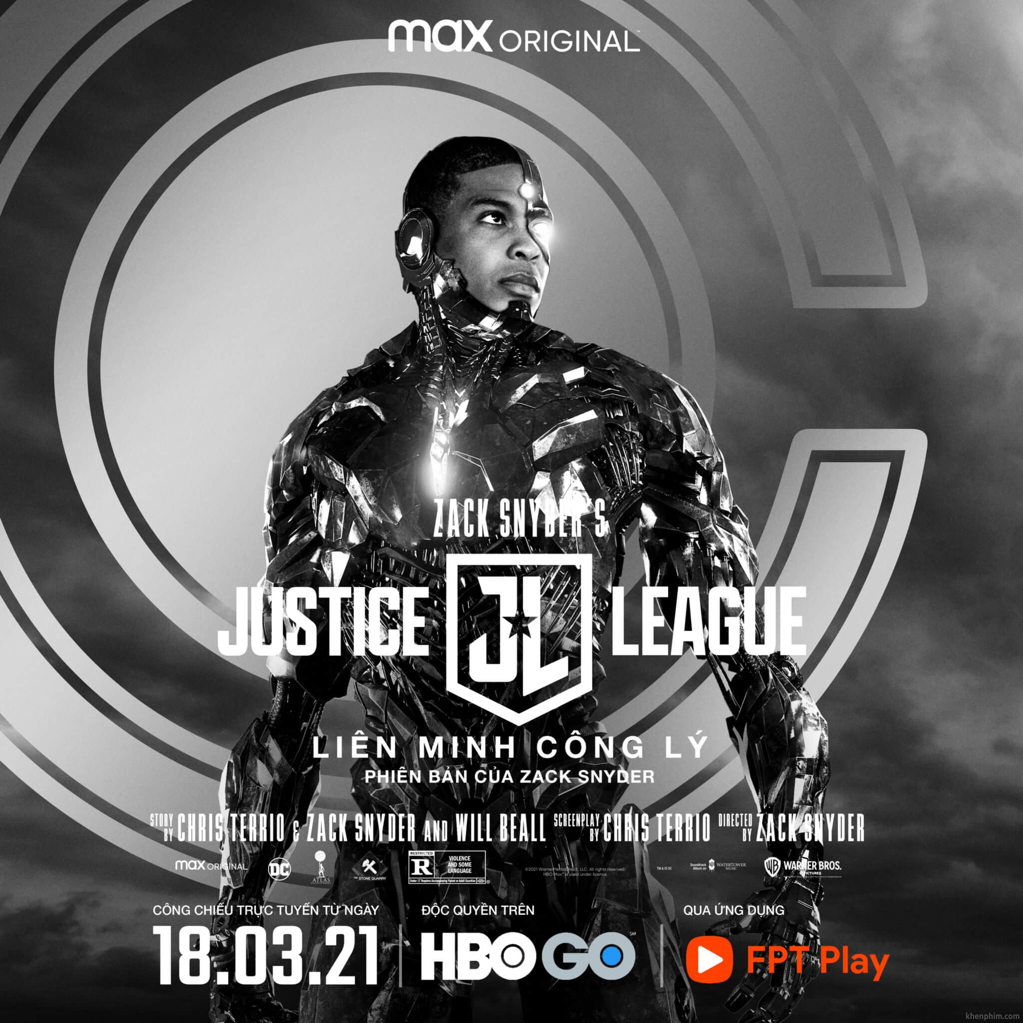 Poster nhân vật trong phim Zack Snyder's Justice League - League Cyborg