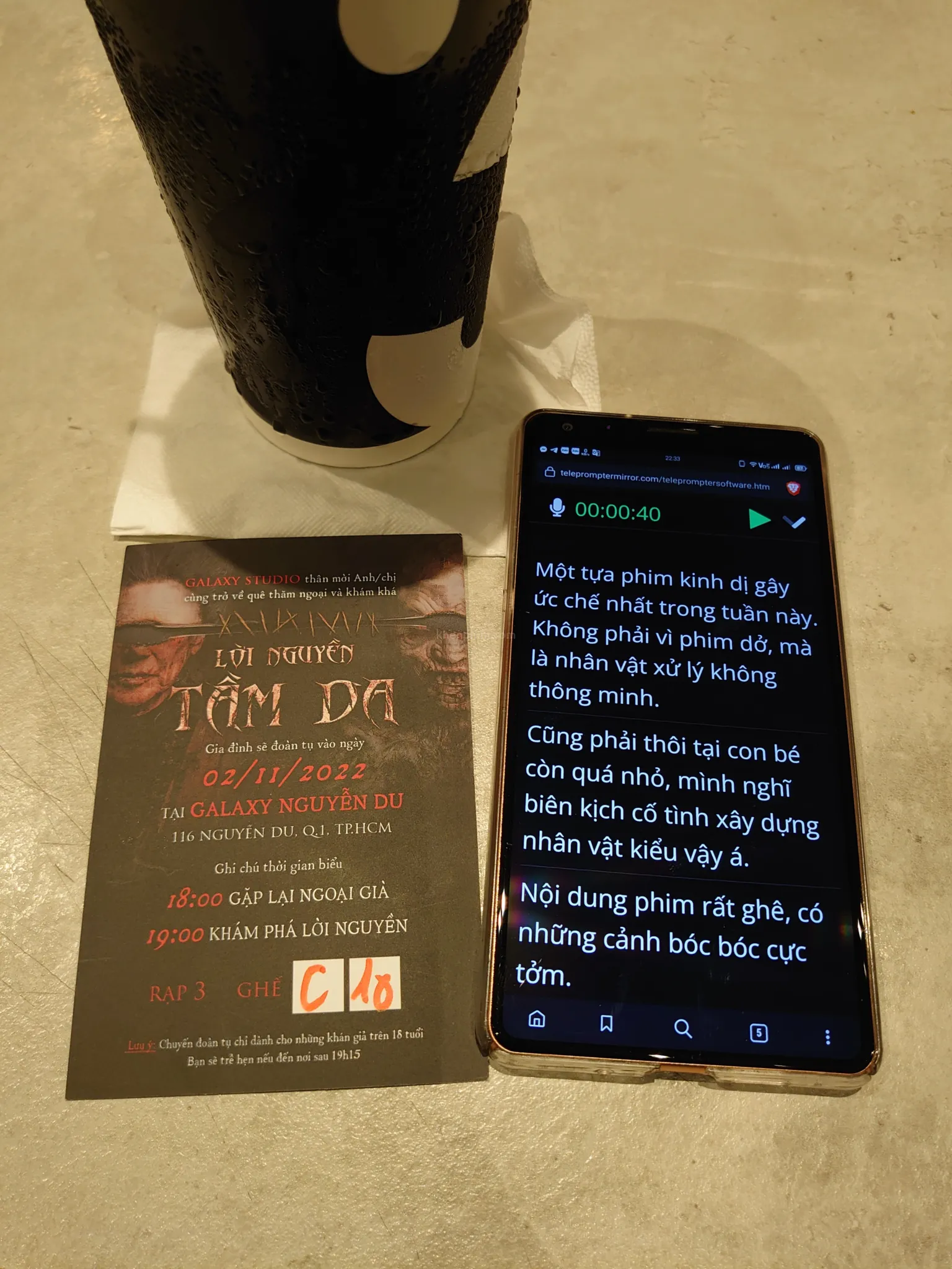 Vé xem phim Lời Nguyền Tầm Da