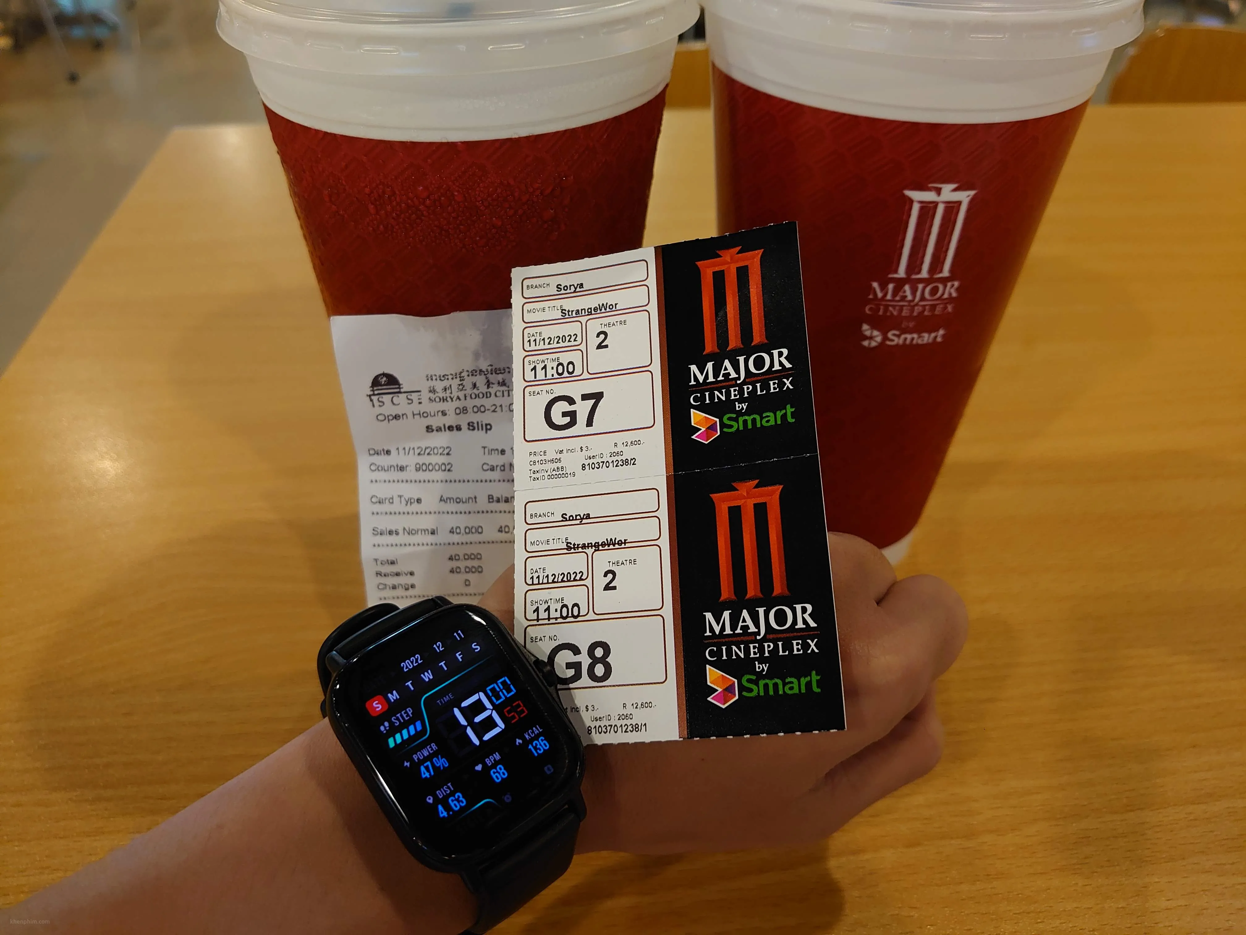 Vé xem phim chính chủ admin Khen Phim tại rạp Major Cineplex Sorya, Campuchia