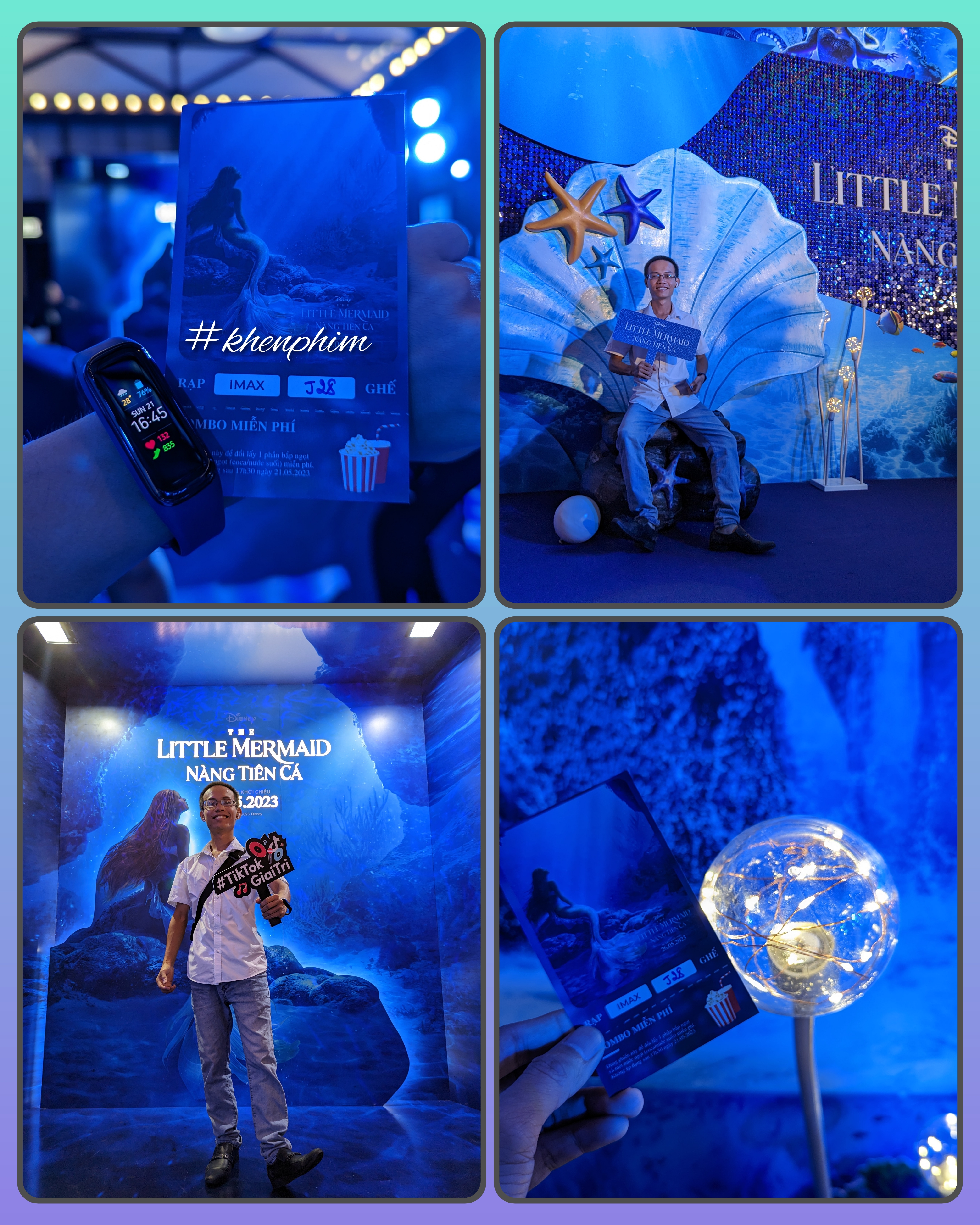 Hình ảnh admin tham gia buổi họp báo ra mắt phim The Little Mermaid (Nàng Tiên Cá)