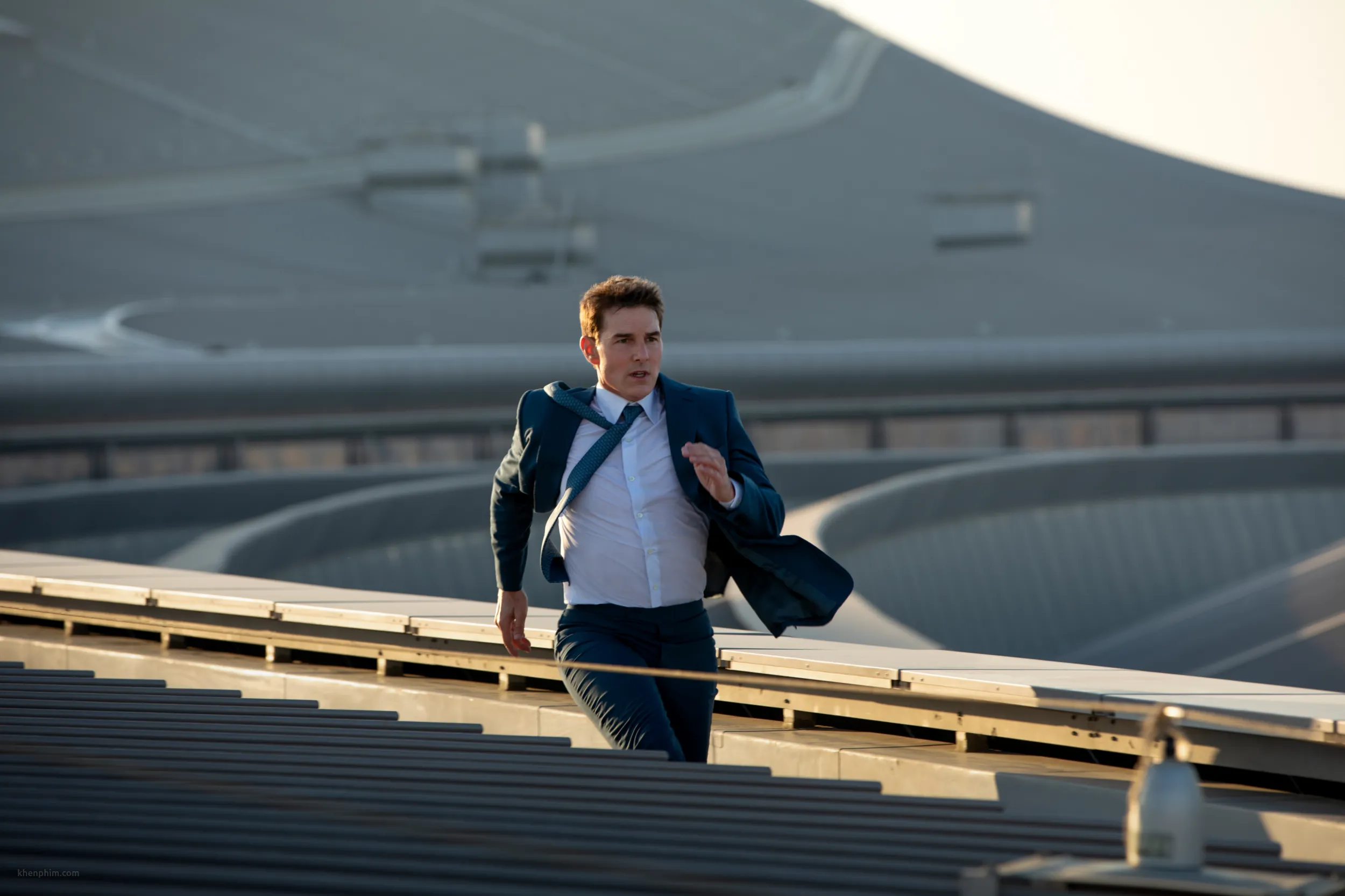 Tom Cruise chạy hùn hục ở các phân cảnh hành động trong phim Mission: Impossible 7