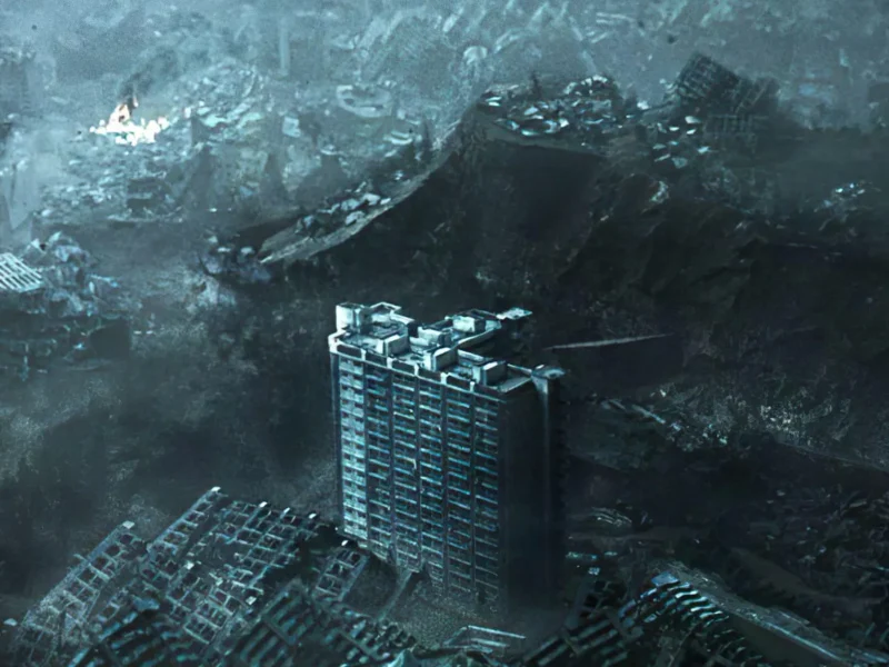 Banner bài review phim Địa Đàng Sụp Đổ (Concrete Utopia)