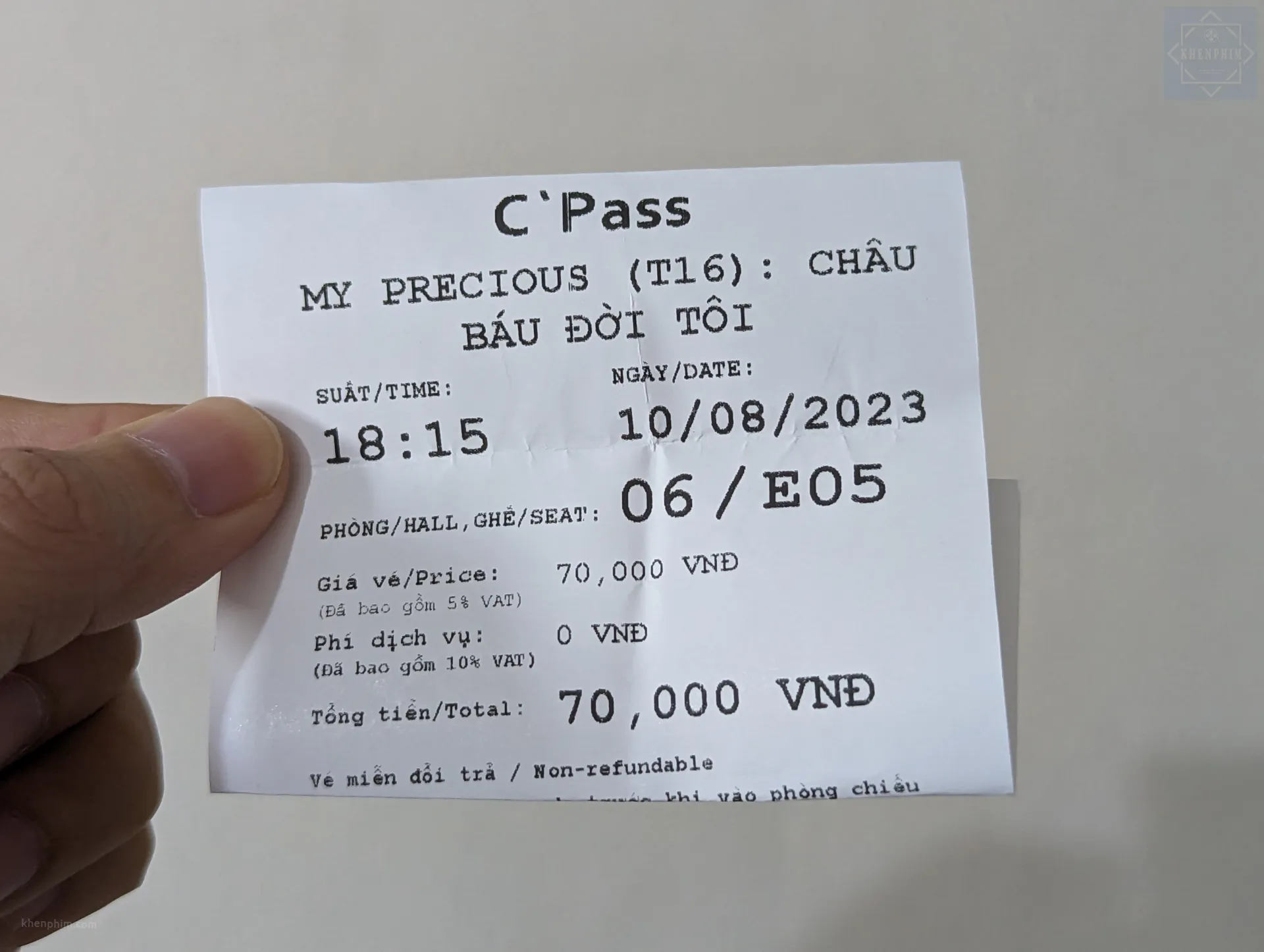 Vé xem phim My Precious (Châu Báu Đời Tôi)