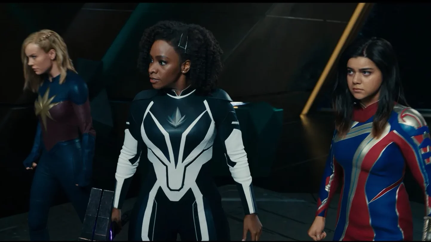 Từ trái sang, lần lượt là Captain Marvel, Monica và Kamala