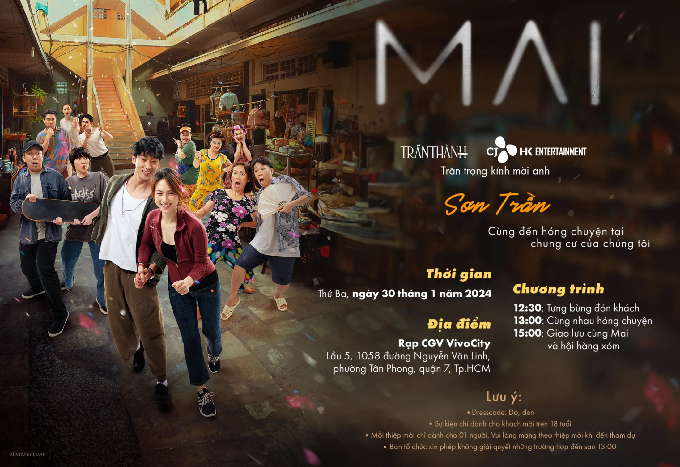 Thư mời tham gia họp báo phim