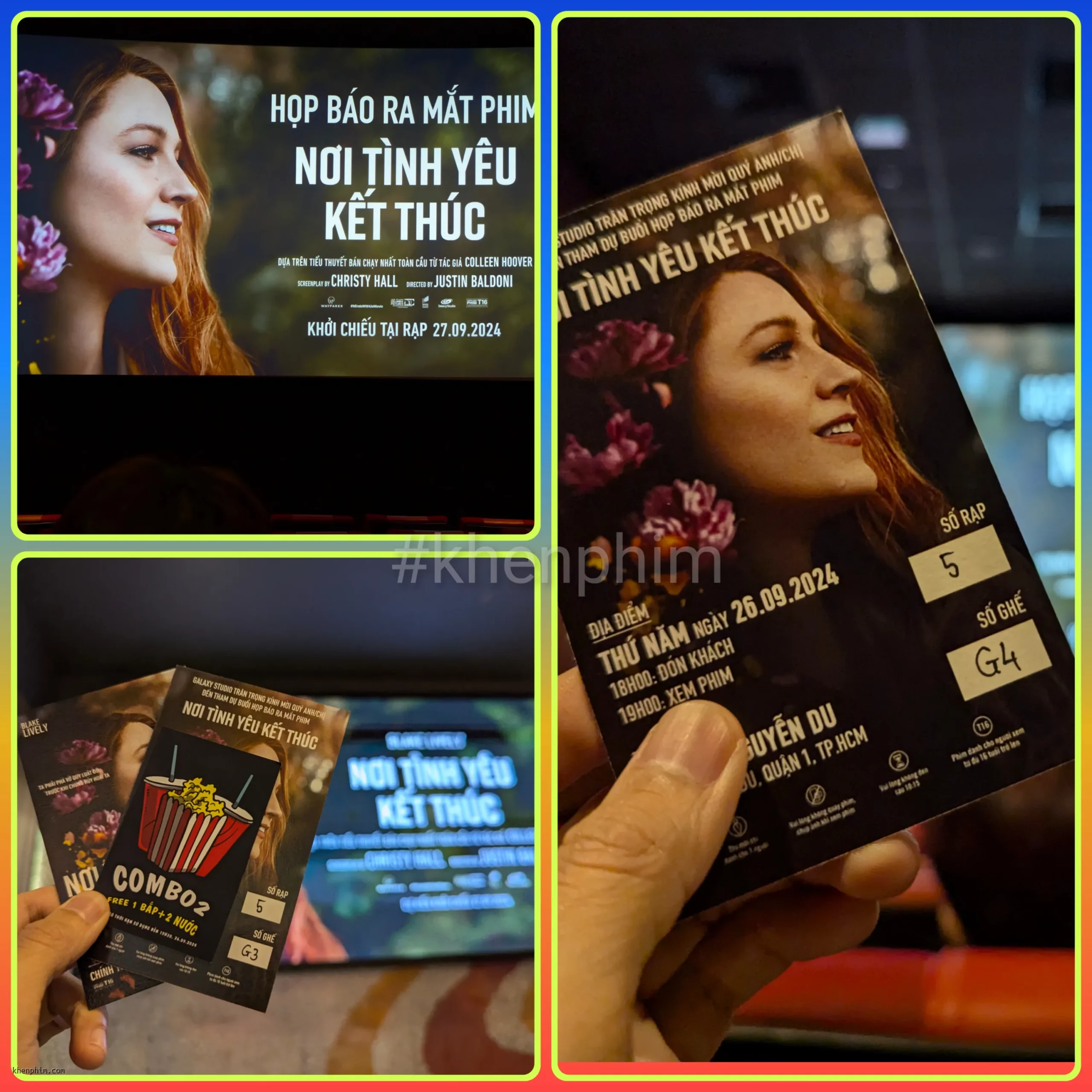 Vé xem phim dành cho các khách mời