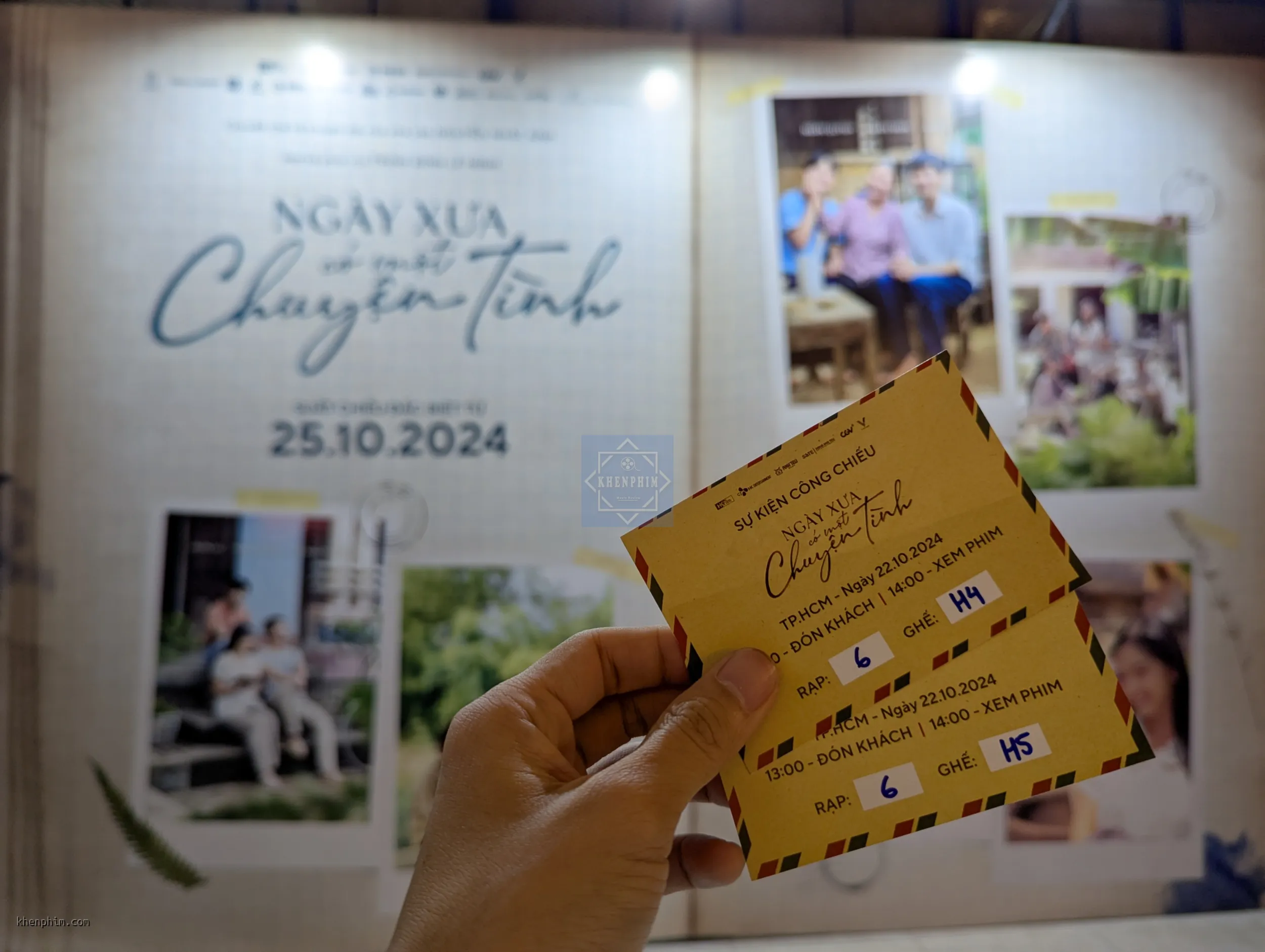 Vé của Khen Phim tại tham dự sự kiện ra mắt phim Ngày Xưa Có Một Chuyện Tình