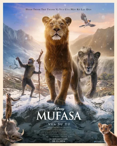Poster phim Mufasa: The Lion King (Mufasa: Vua Sư Tử)