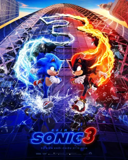 Poster phim Sonic the Hedgehog 3 (Nhím Sonic 3)