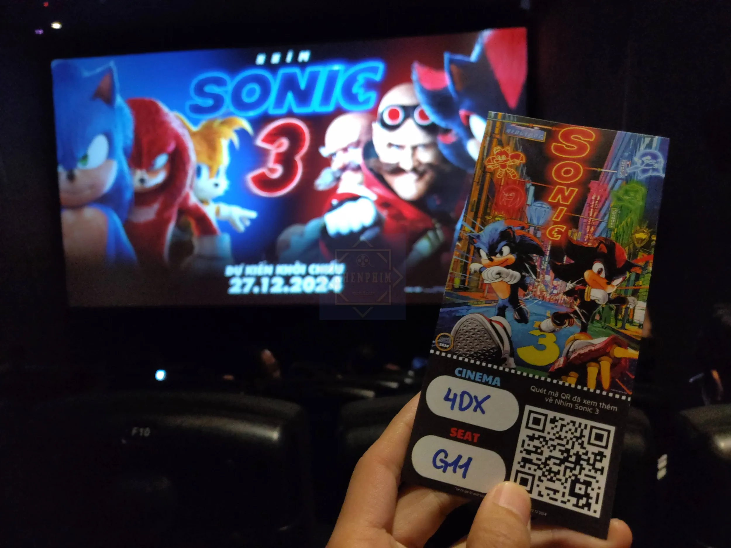 Vé xem phim Sonic 3 tại buổi họp báo diễn ra vào 16h ngày 22/12/2024