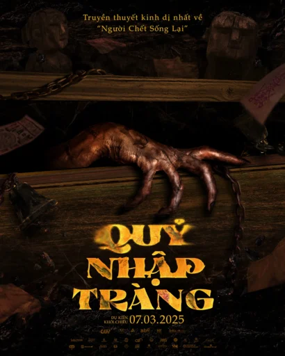 Teaser poster phim Quỷ Nhập Tràng - Phim dự kiến khởi chiếu vào ngày 07.03.2025.