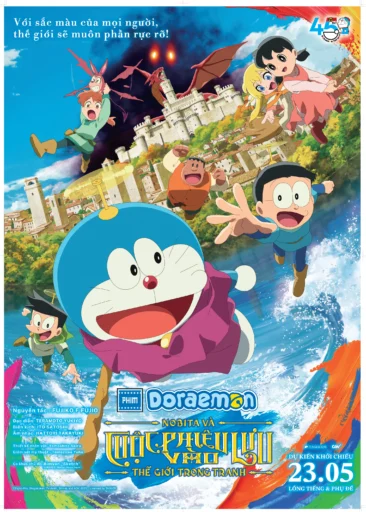Poster Việt hóa của "Phim Doraemon: Nobita và cuộc phiêu lưu vào thế giới trong tranh"