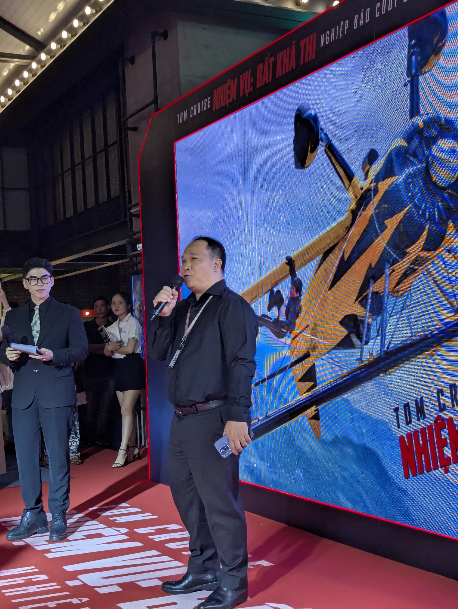 Anh Nguyễn Hoàng Hải - đại diện nhà phát hành CJ CGV phát biểu tại sự kiện