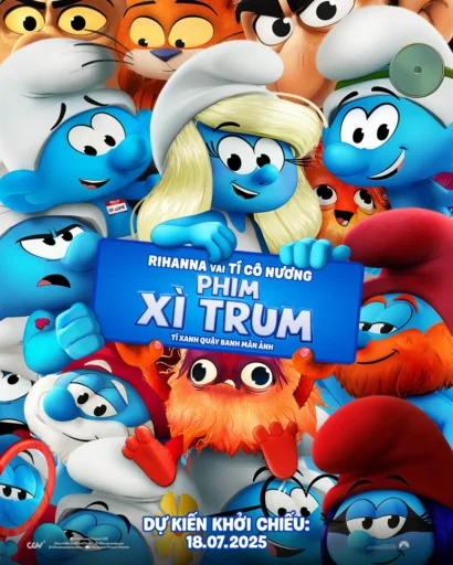 Poster phim Smurfs 2025 (Phim Xì Trum)