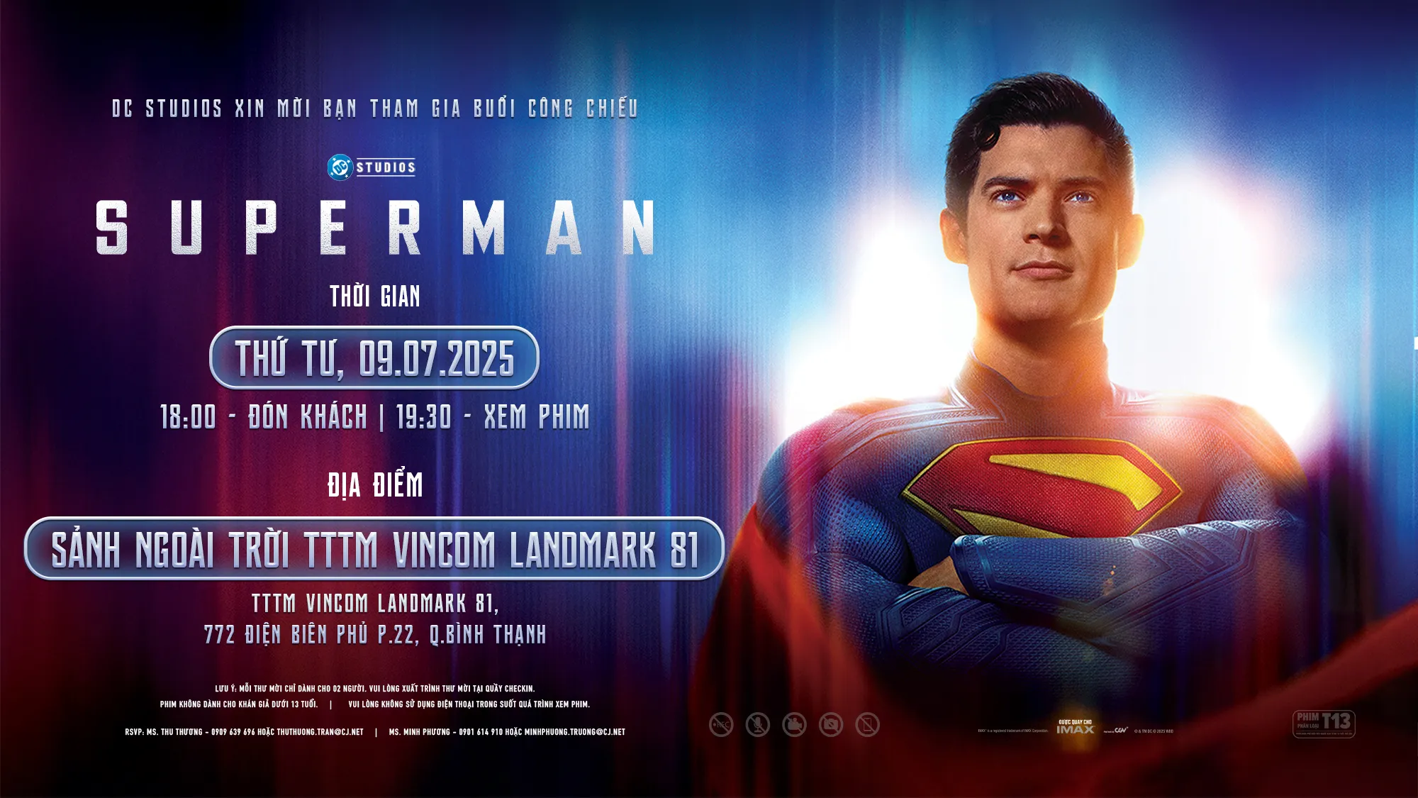 Thư mời tham gia họp báo phim Superman