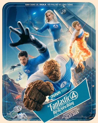 Poster phim The Fantastic Four: First Steps (Bộ Tứ Siêu Đẳng: Bước Đi Đầu Tiên)