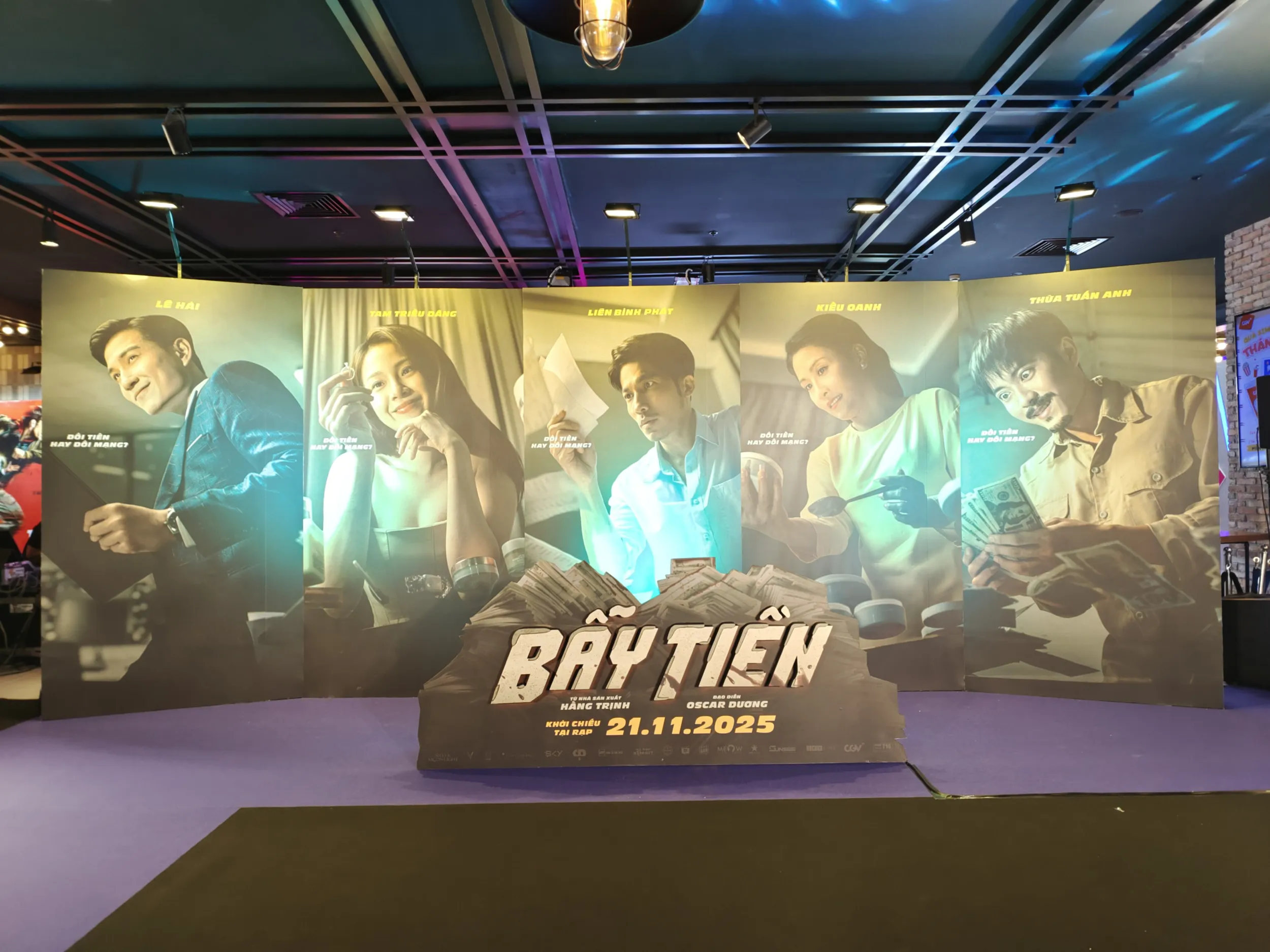 Họp báo phim Bẫy Tiền diễn ra vào tối 18/11/2025 ở CGV Vạn Hạnh mall