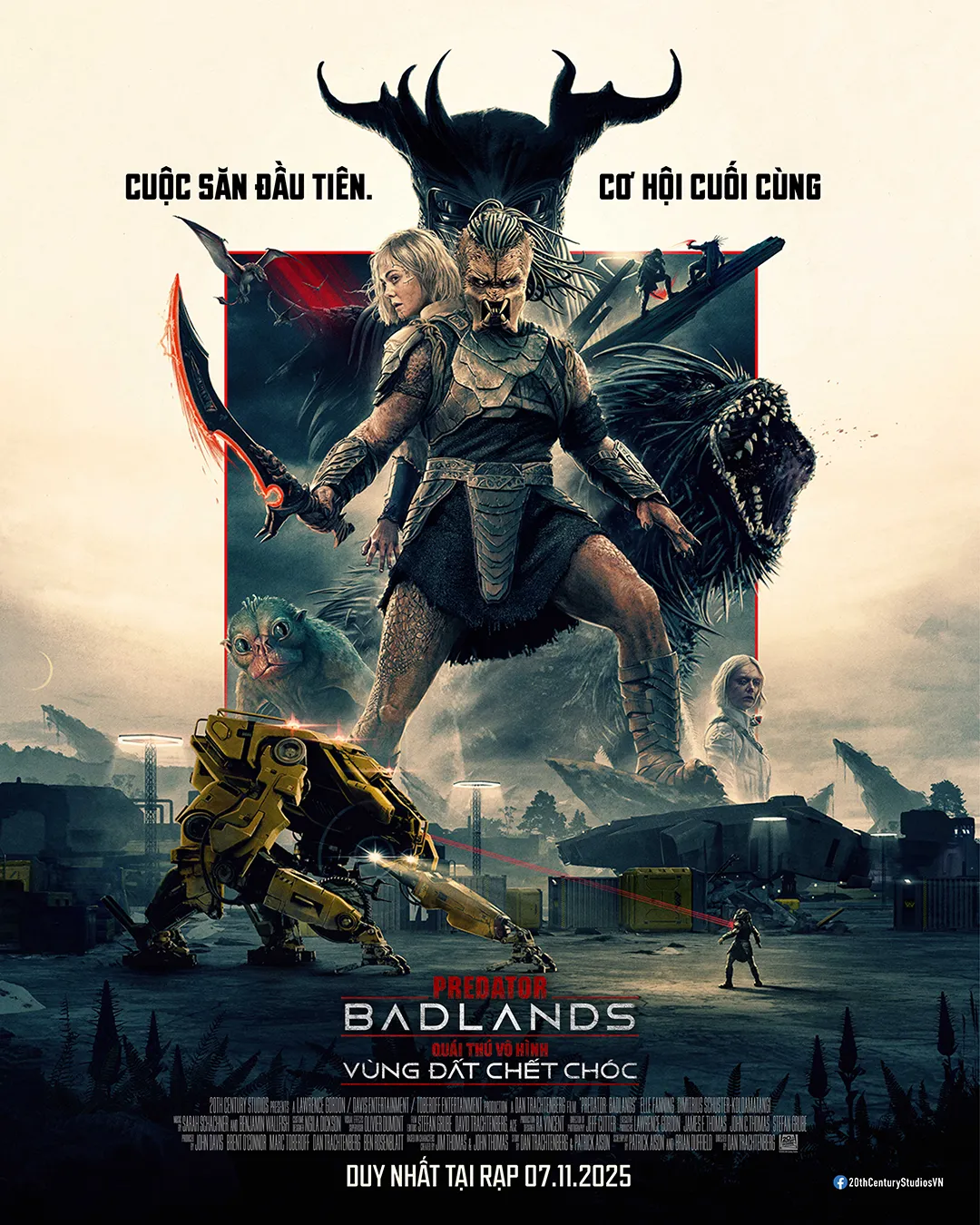 Poster phim Predator: Badlands (Quái Thú Vô Hình: Vùng Đất Chết Chóc)
