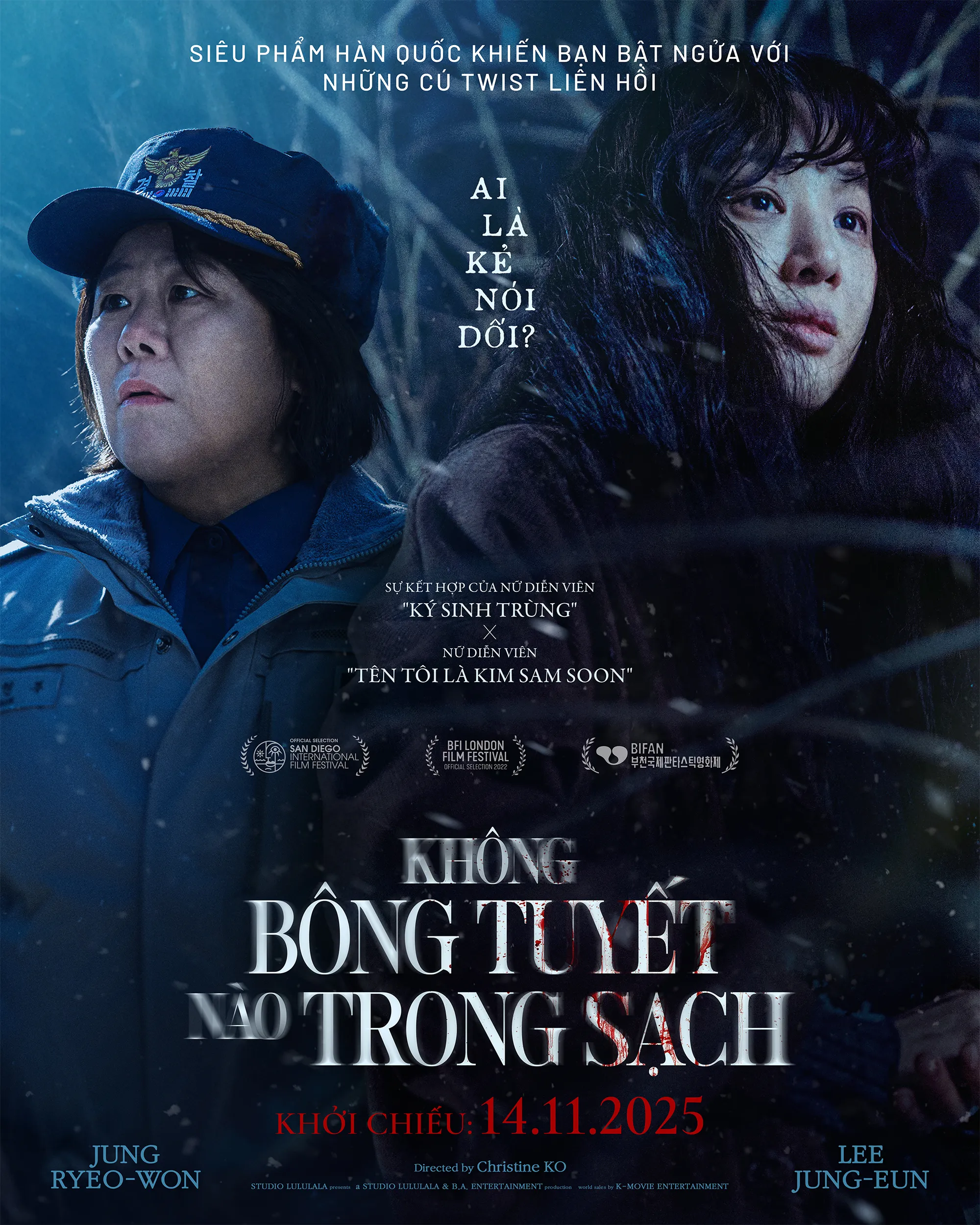 Poster phim 하얀 차를 탄 여자/The Woman In The White Car (Không Bông Tuyết Nào Trong Sạch)