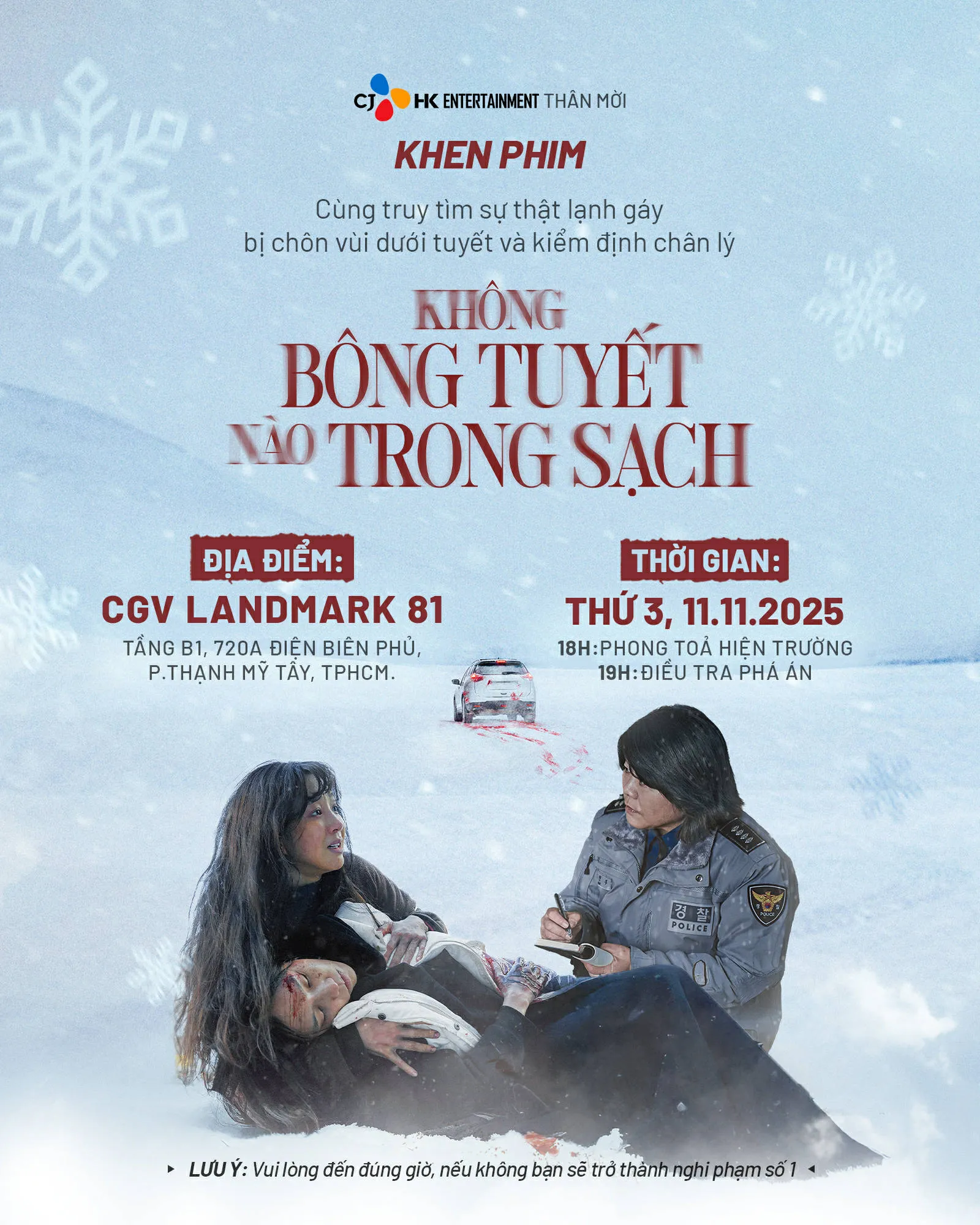 Thư mời tham gia ra mắt phim Không Bông Tuyết Nào Trong Sạch