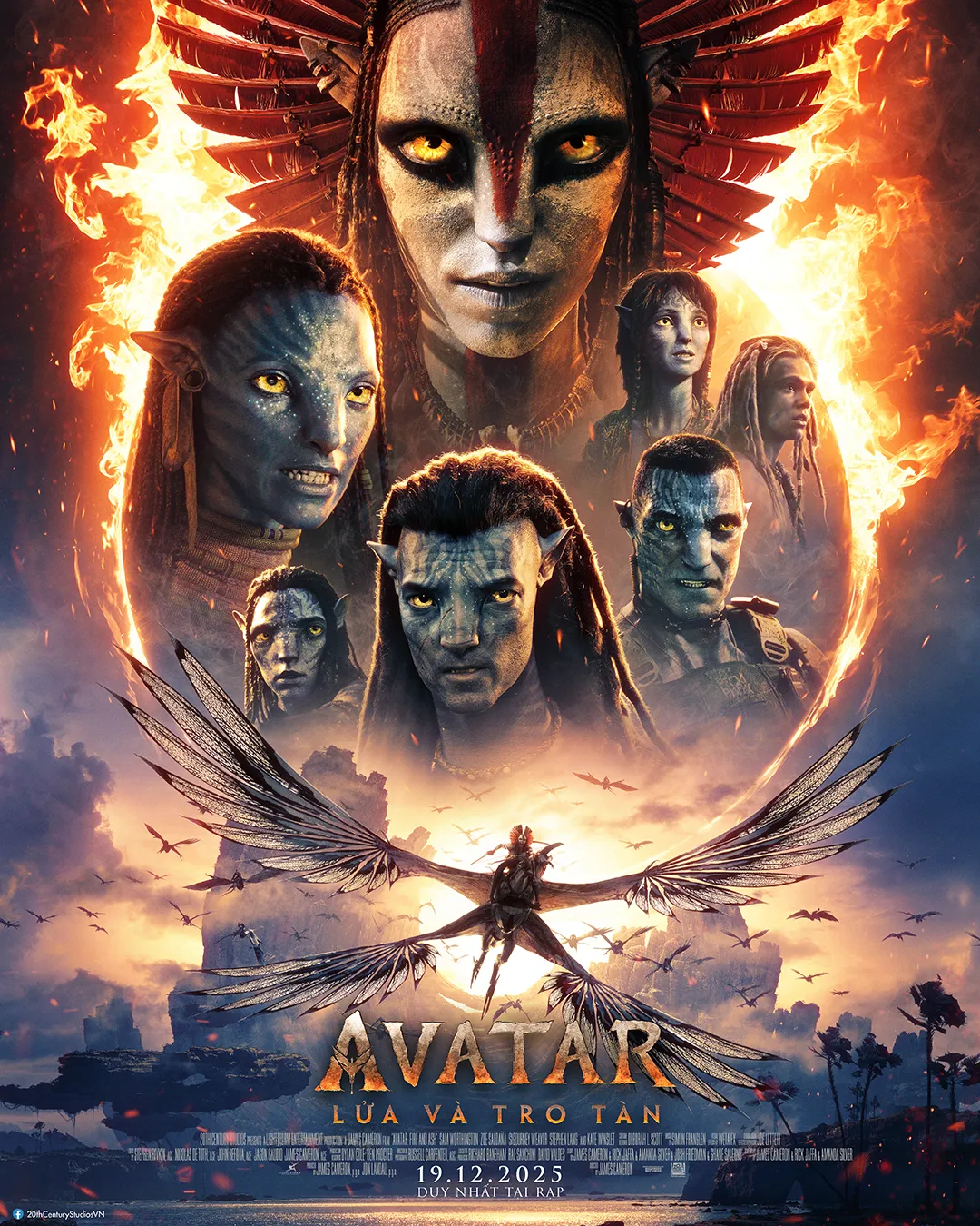 Poster phim Avatar: Fire and Ash (Avatar: Lửa Và Tro Tàn)