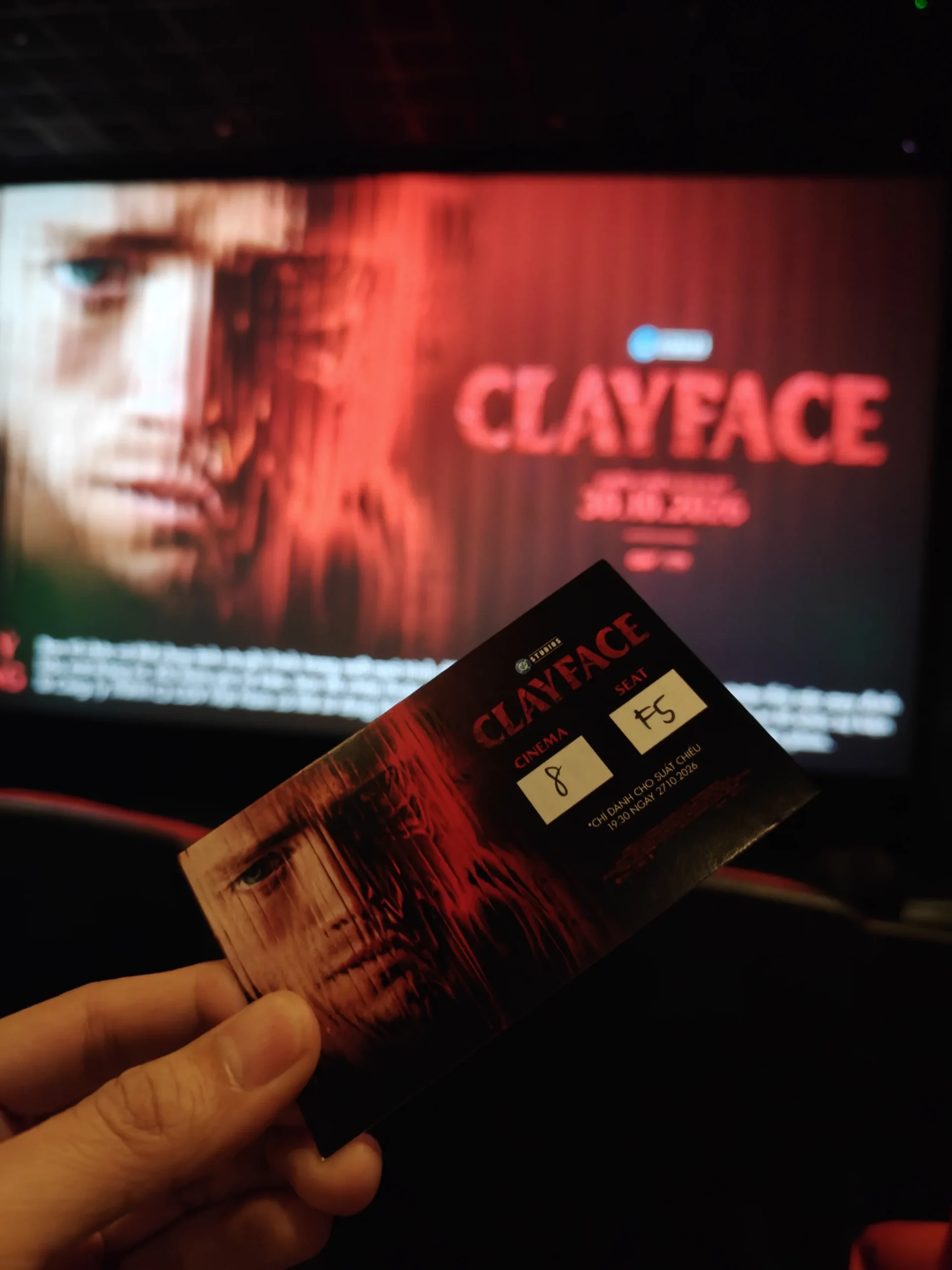 Vé Clayface trong phòng chiếu