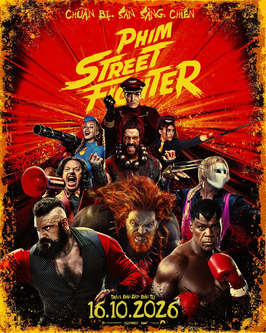 Poster dàn nhân vật phản diện và nhân vật phụ của Street Fighter